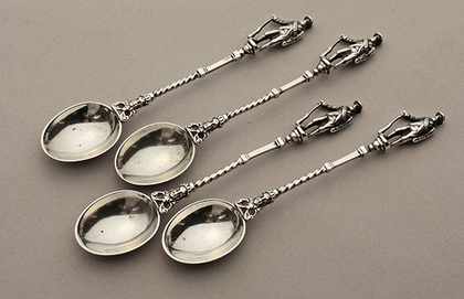 Boer War Silver Teaspoons (Set of 4)